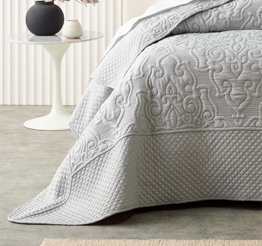 Laurent Bedspread Set Range Silver - Image 3
