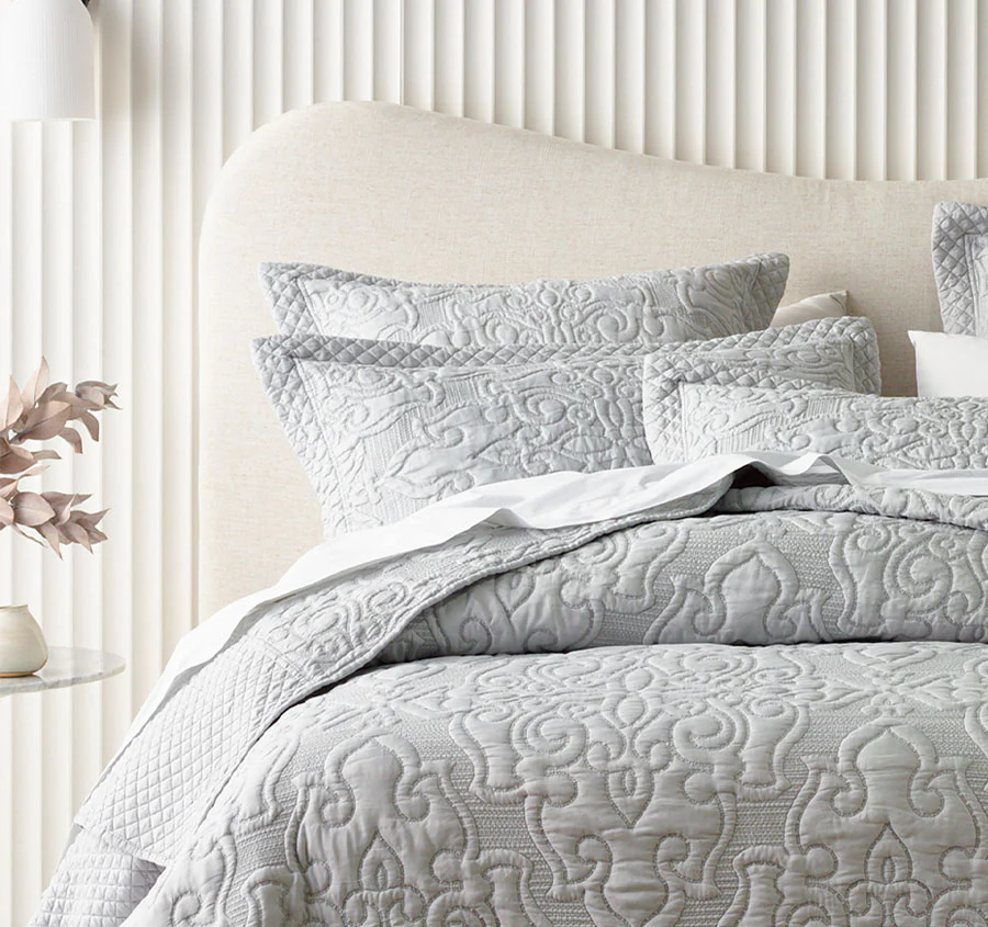Laurent Bedspread Set Range Silver - Image 4