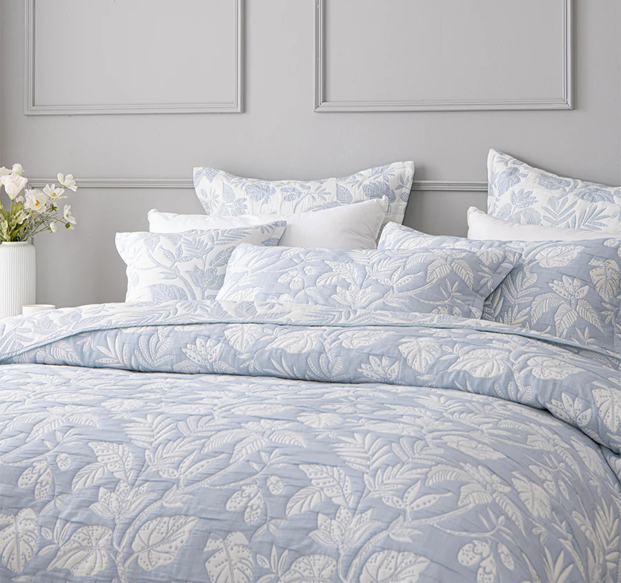 Laurieton Bedspread Set Range Blue - Image 6