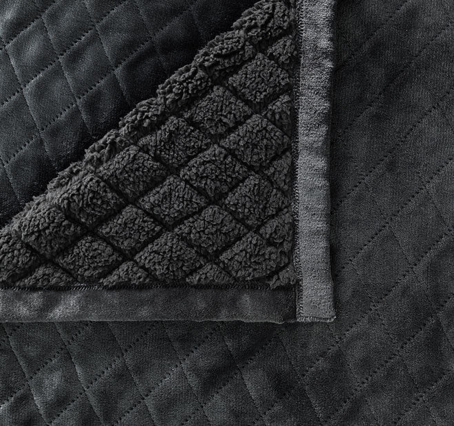 Mansfield Velvet Blanket Range Charcoal - Image 2