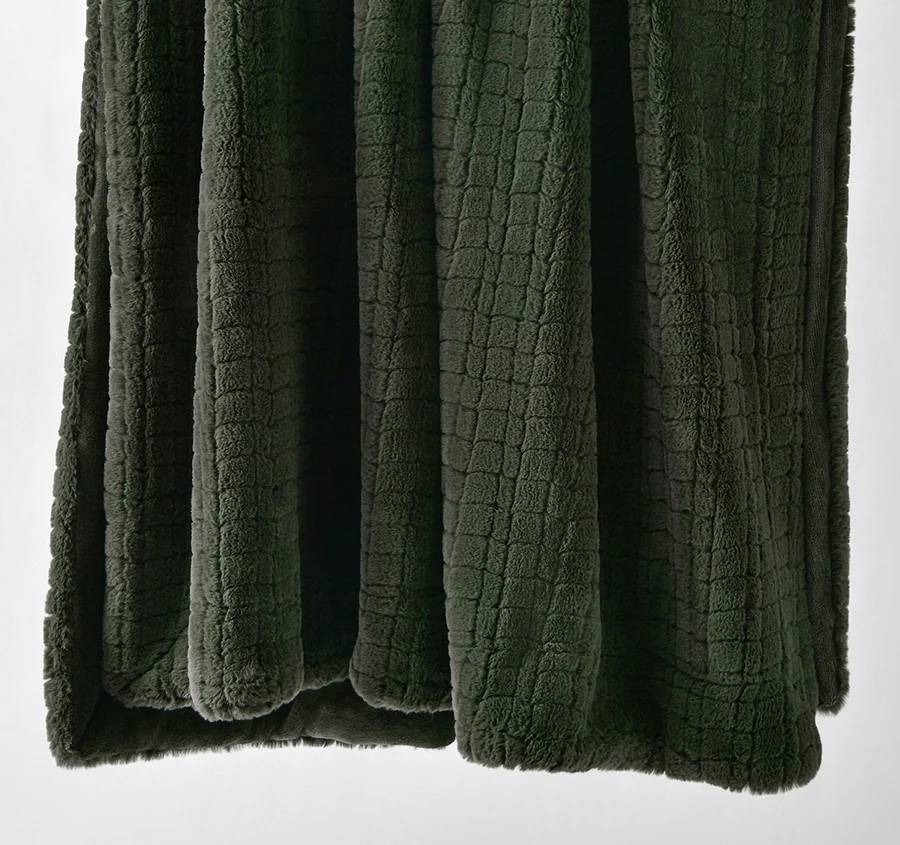 Tambar 130x170cm Throw Rug Forest Green - Image 2