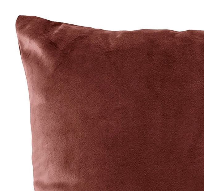 Vivid Coordinates Velvet European Pillowcase Terracotta - Image 2