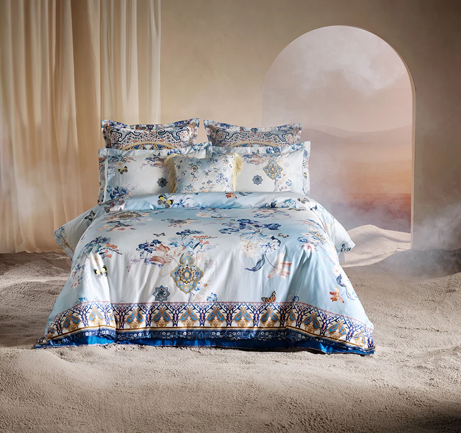 Al Manial Palace Memoirs Quilt Cover Set Range Blue - Image 4