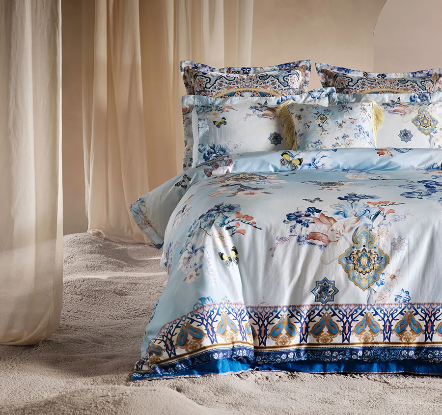 Al Manial Palace Memoirs Quilt Cover Set Range Blue - Image 5