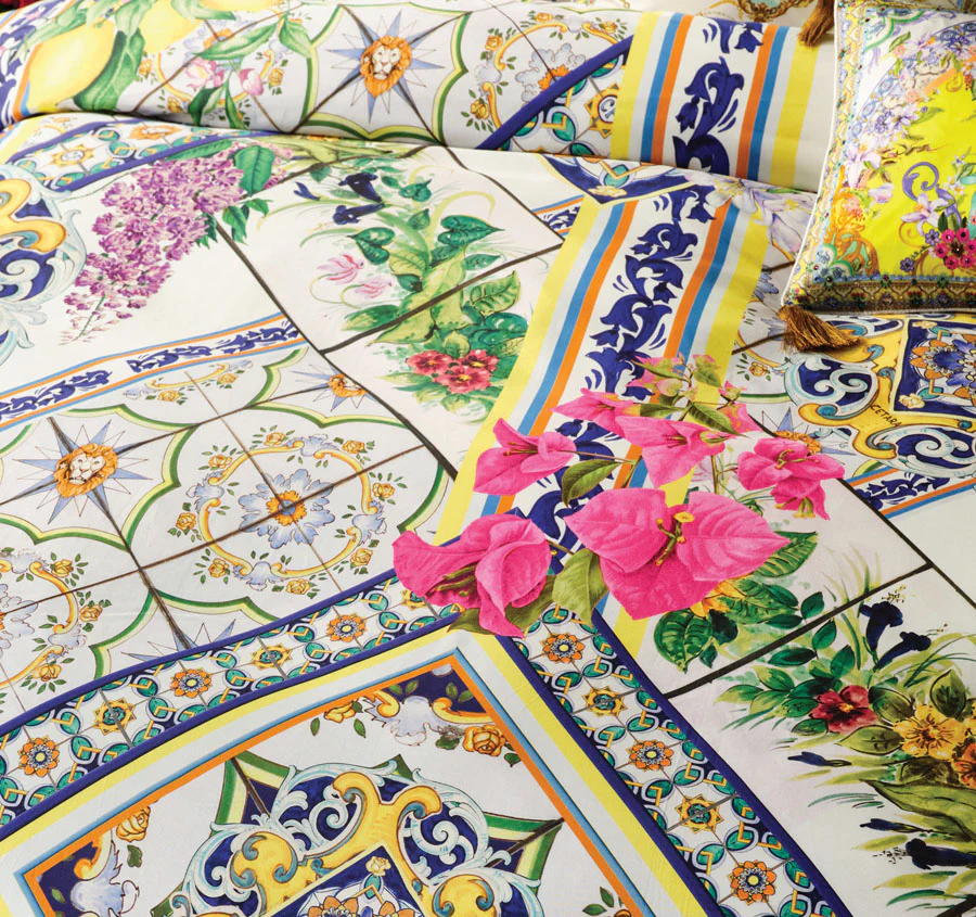 Caterina Quilt Cover Set Range Spritz Yellow - Image 6