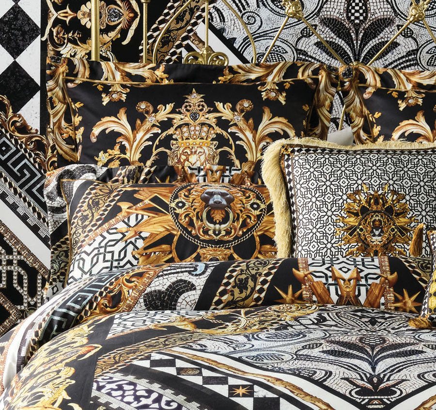 Duomo Dynasty Quilt Cover Set Range Black - Image 3