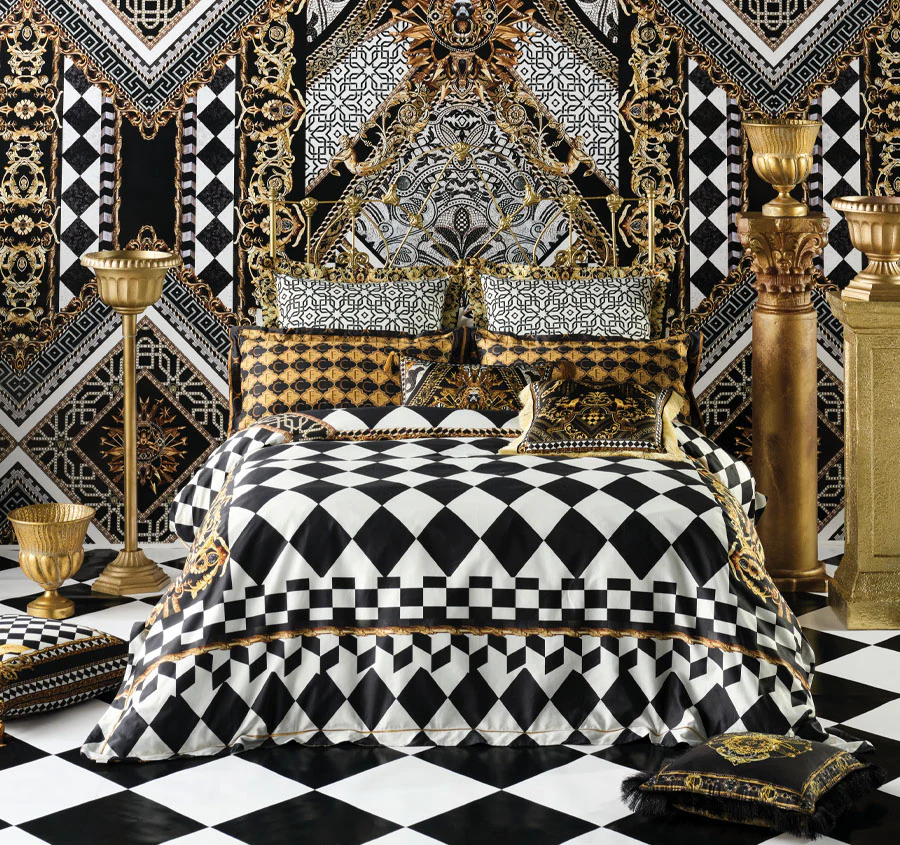 Duomo Dynasty Quilt Cover Set Range Black - Image 4