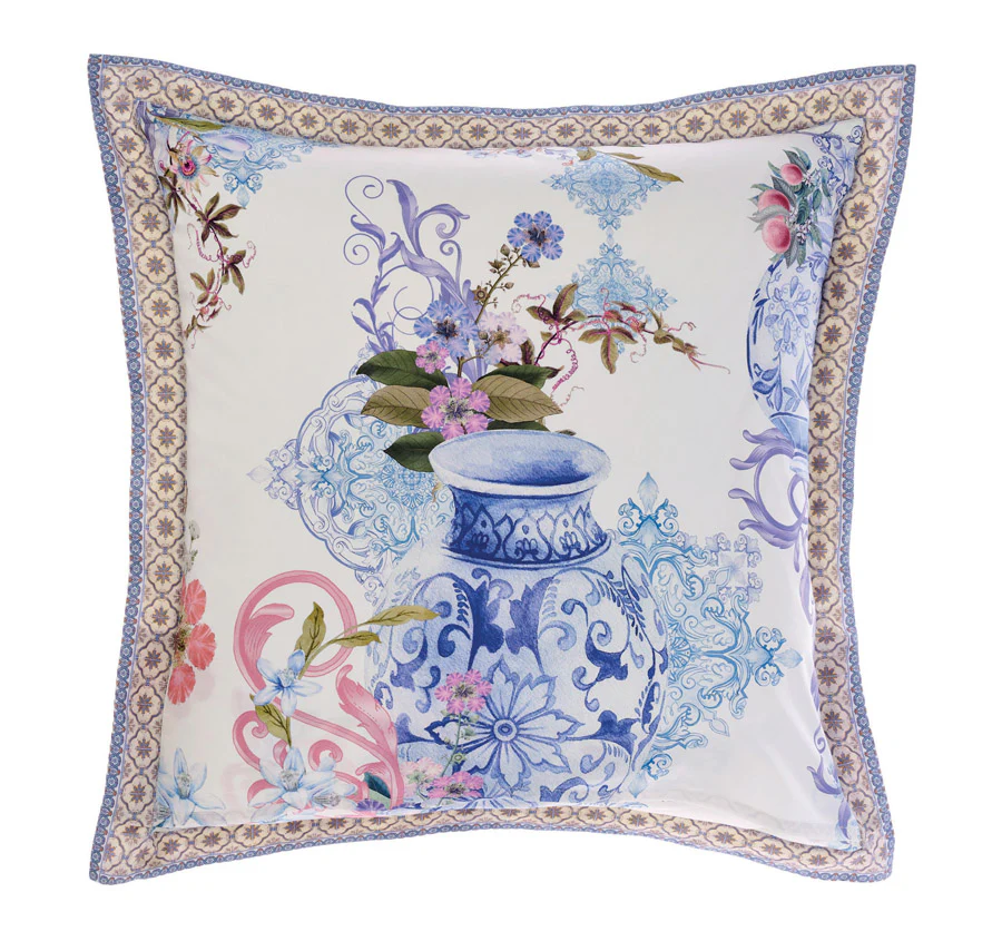 Paint Me Positano European Pillowcase Blue - Image 3