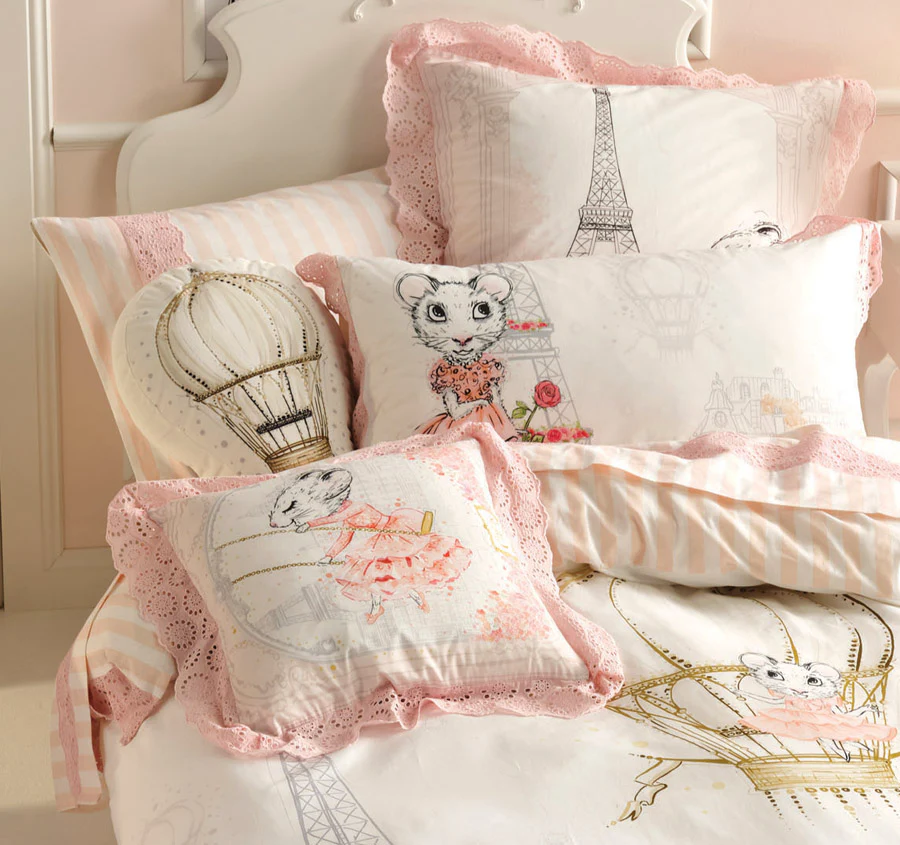 Claris In Paris Quilt Cover Set Range Pink - Image 4