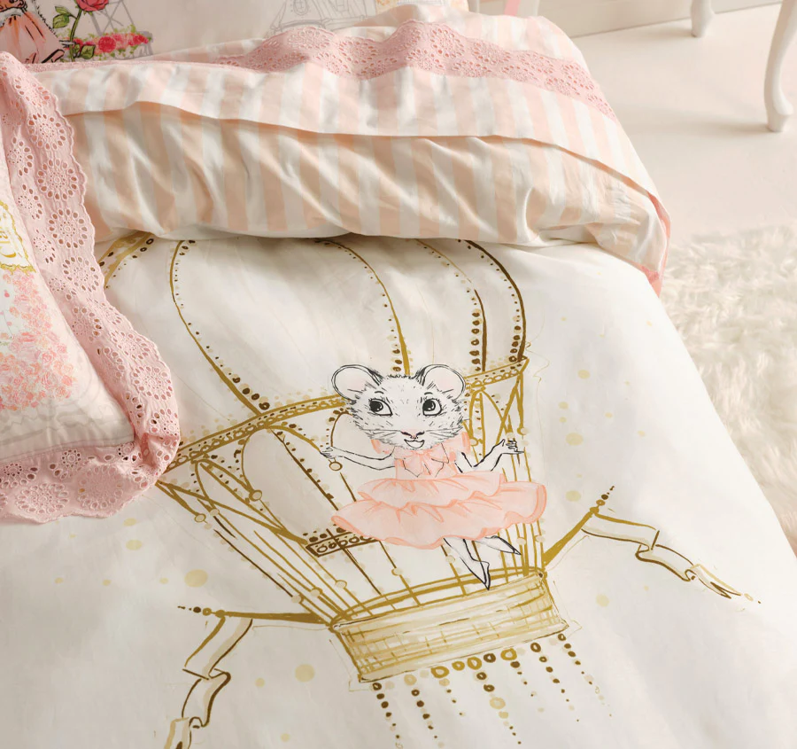 Claris In Paris Quilt Cover Set Range Pink - Image 5