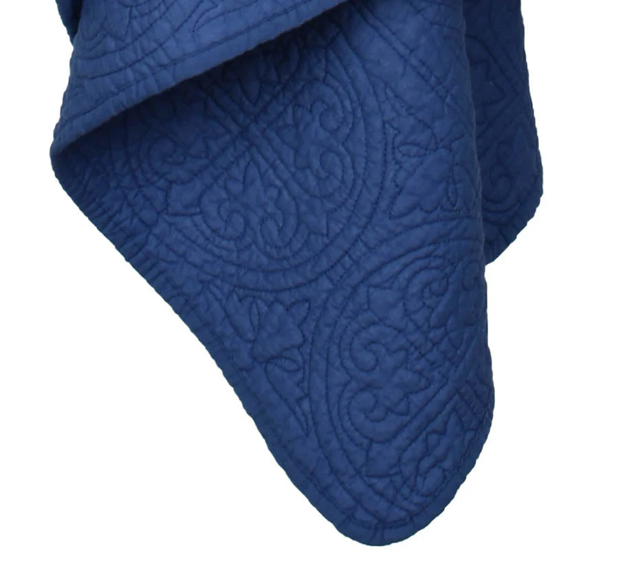 Classic Navy 130x160cm Throw Rug - Image 2