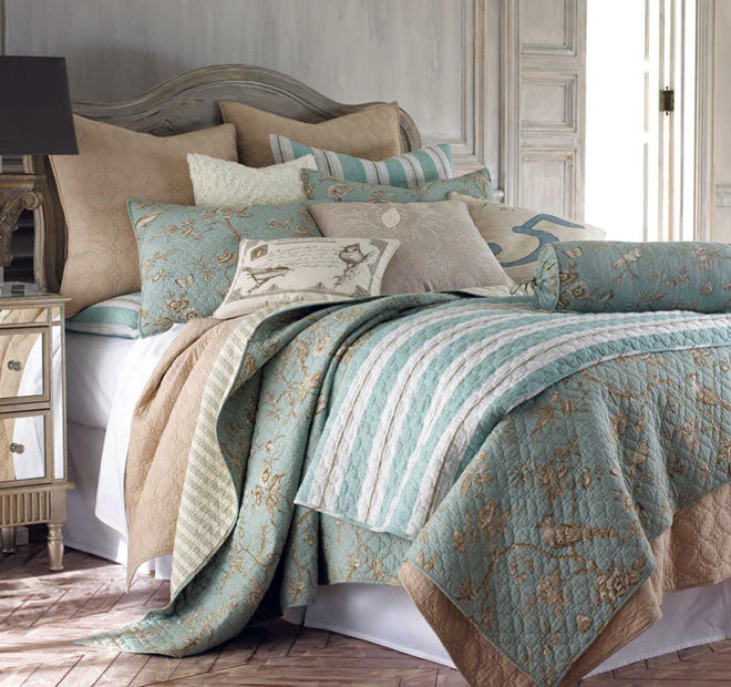 Lyon Teal Coverlet Set Range