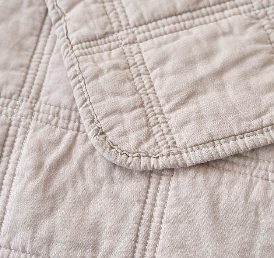 Squares Coverlet Set Range Sand - Image 5