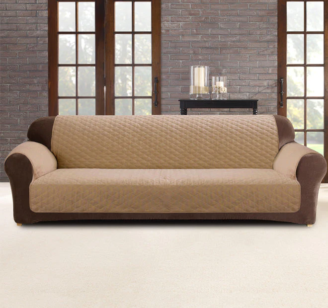 Custom Fit Sofa Cover Protector Range Dark Flax - Image 5