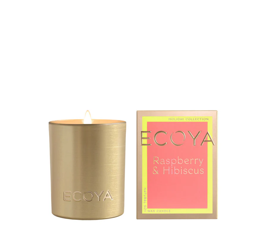 Festive Holliday Collection Goldie 105g Mini Candle Raspberry and Hibiscus