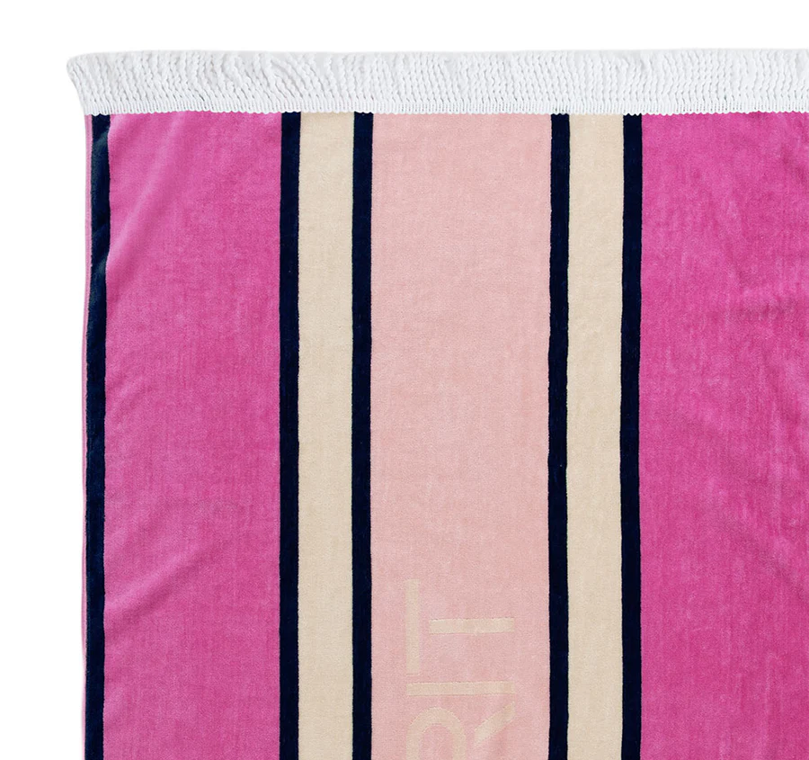 Tidal 80x160cm Beach Towel Fuchsia - Image 2