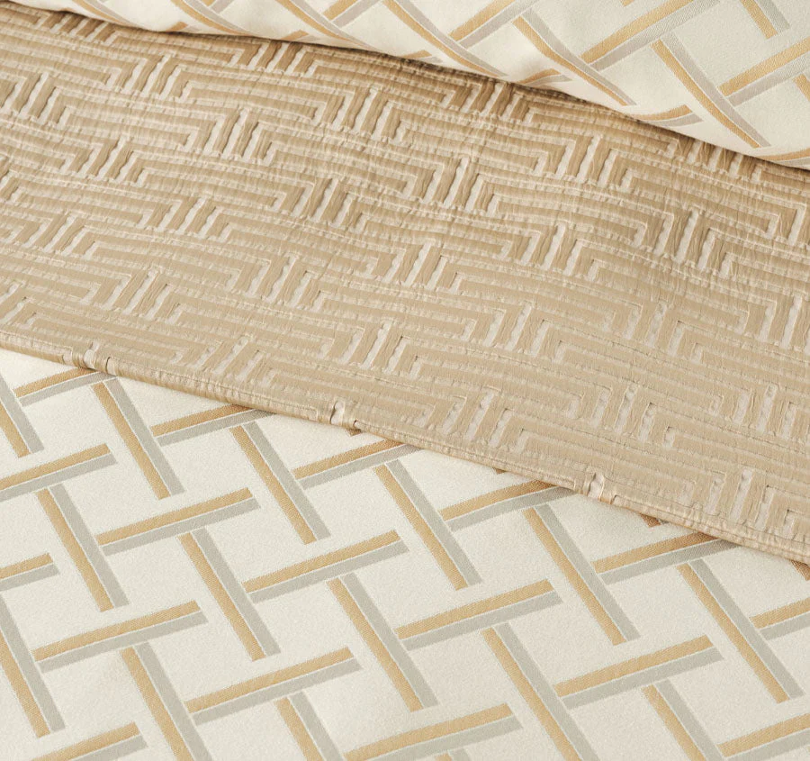 Valeria Quilt Cover Set Range Champagne - Image 2