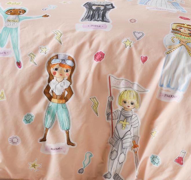 You Go Girl Quilt Cover Set Range Peach - Image 2