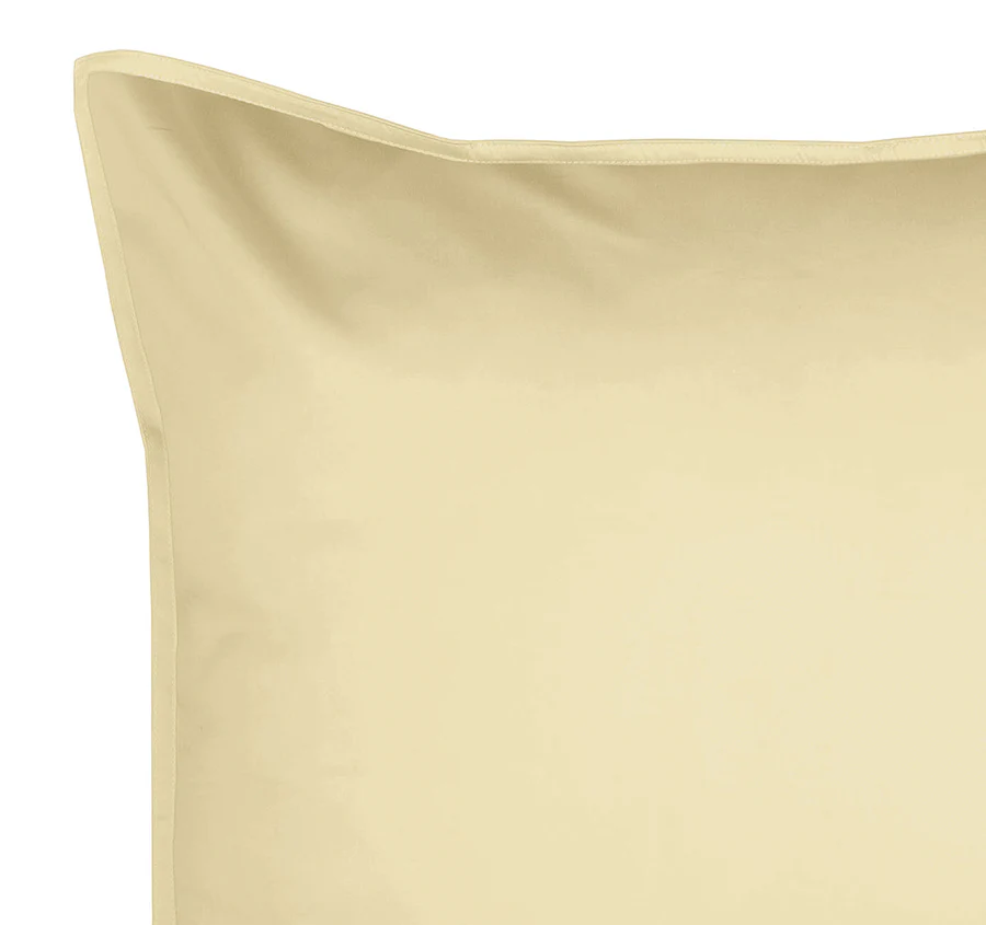 Drift Stonewashed Cotton King Pillowcase Lemon Yellow - Image 2