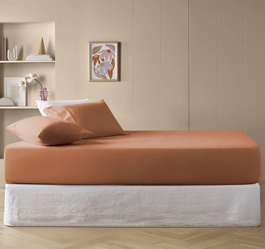 Drift Stonewashed Cotton Mega Fitted Combo Set Range Earth Clay