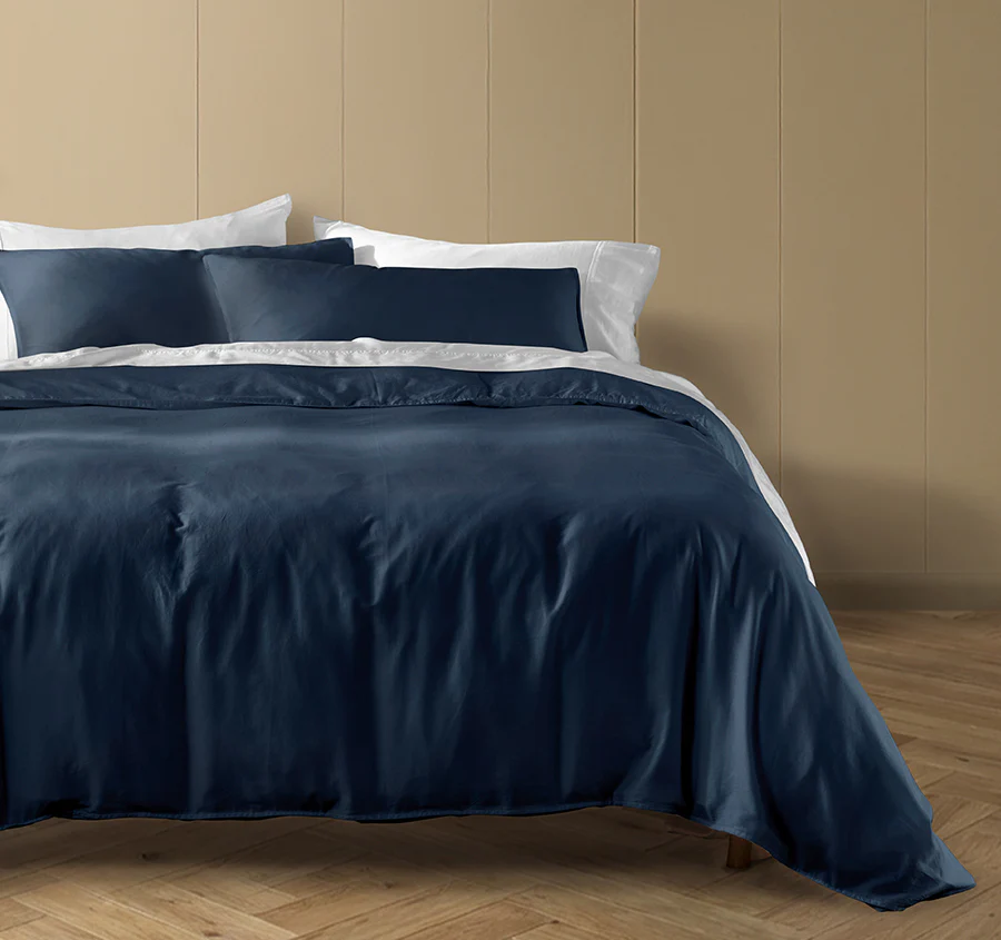 Drift Stonewashed Cotton Quilt Cover Set Range Denim Navy - Image 5