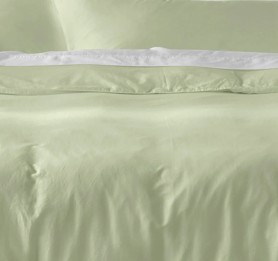Drift Stonewashed Cotton Quilt Cover Set Range Wild Sage - Image 2