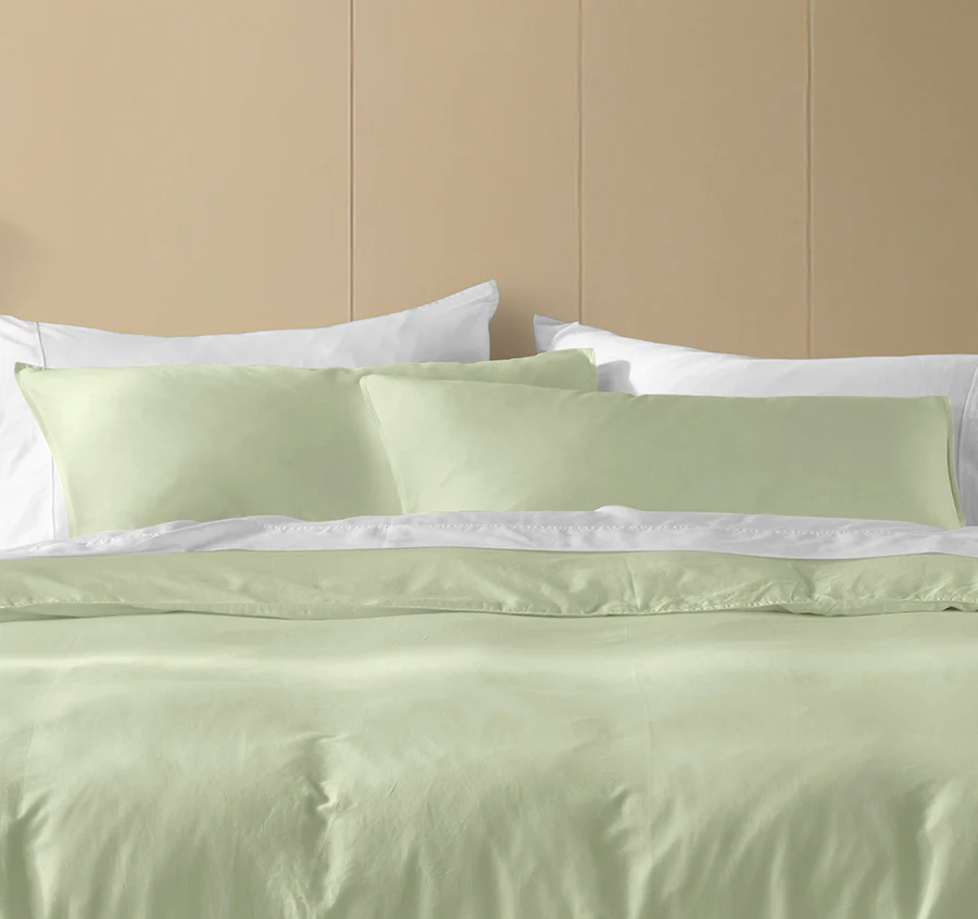 Drift Stonewashed Cotton Quilt Cover Set Range Wild Sage - Image 4