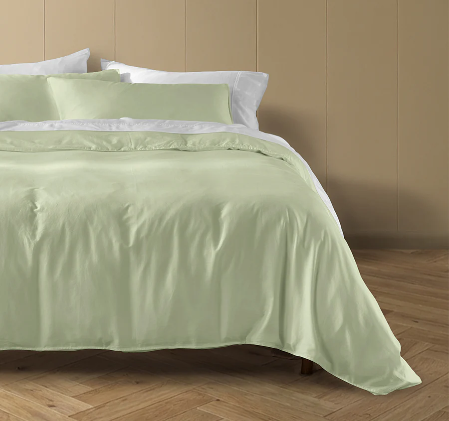 Drift Stonewashed Cotton Quilt Cover Set Range Wild Sage - Image 5