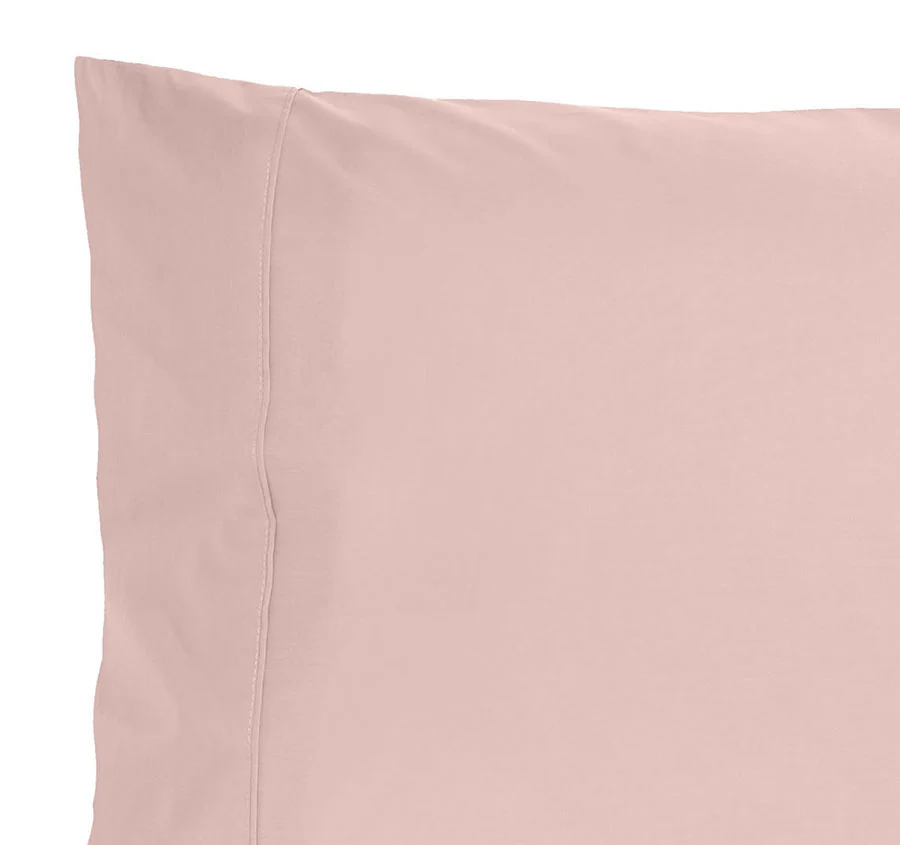 Drift Stonewashed Cotton Standard Pillowcase Pair Blush Pink - Image 2