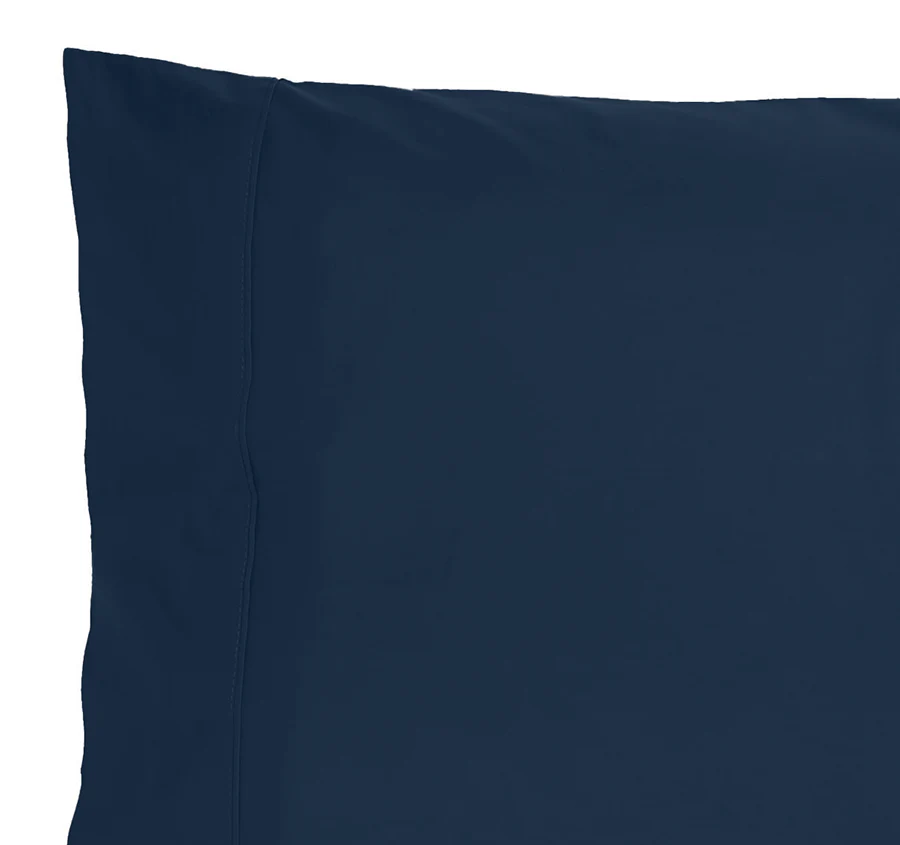 Drift Stonewashed Cotton Standard Pillowcase Pair Denim Navy - Image 2