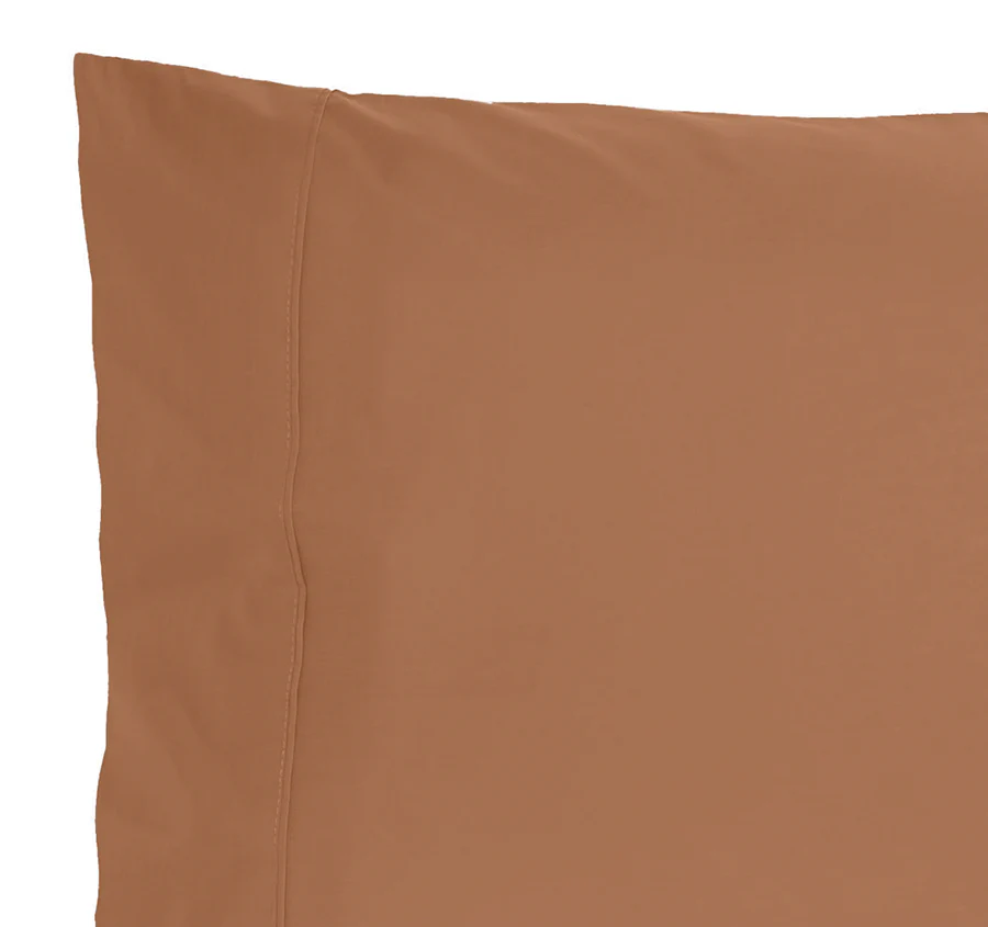 Drift Stonewashed Cotton Standard Pillowcase Pair Earth Clay - Image 2