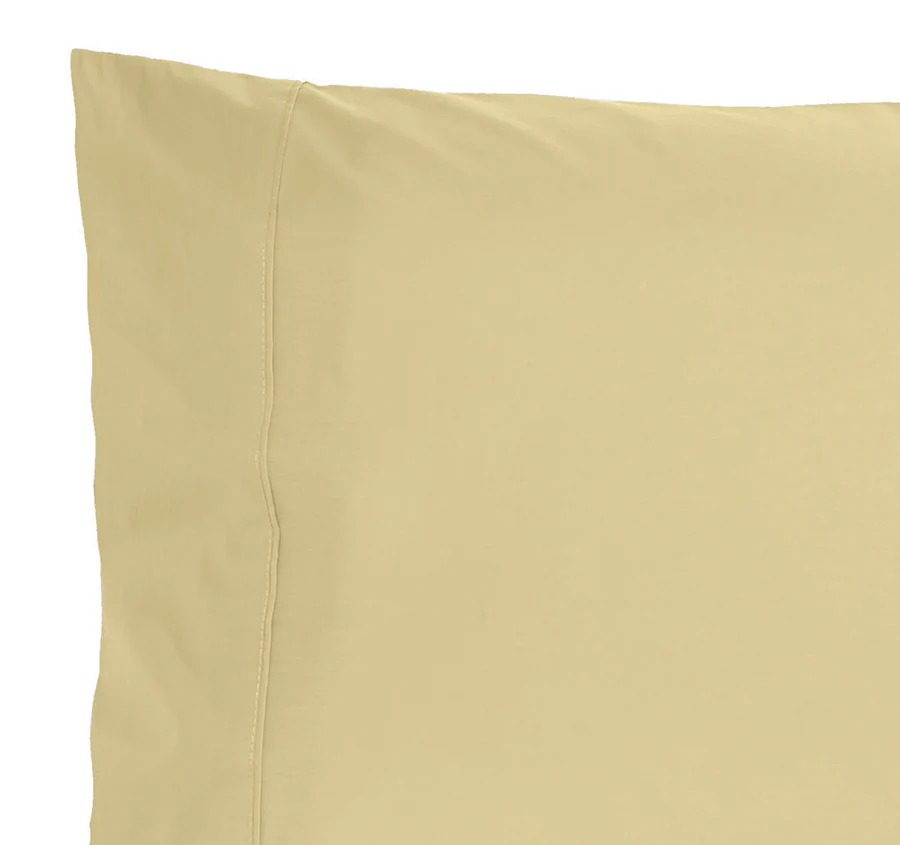 Drift Stonewashed Cotton Standard Pillowcase Pair Lemon Yellow - Image 2