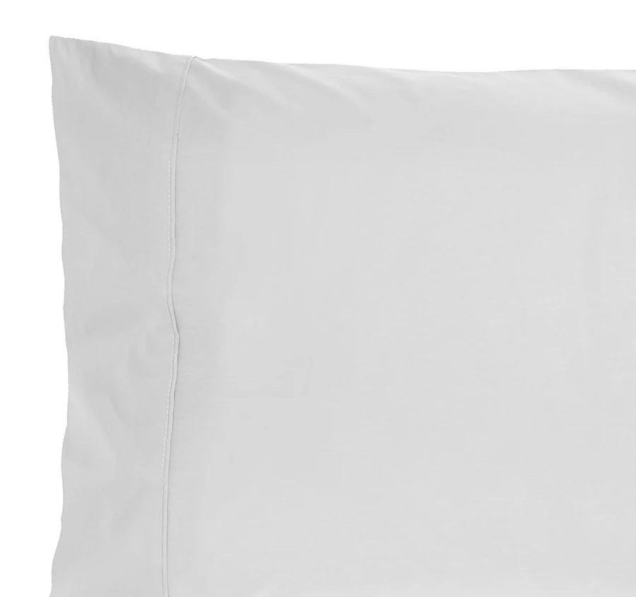 Drift Stonewashed Cotton Standard Pillowcase Pair Pure White - Image 2
