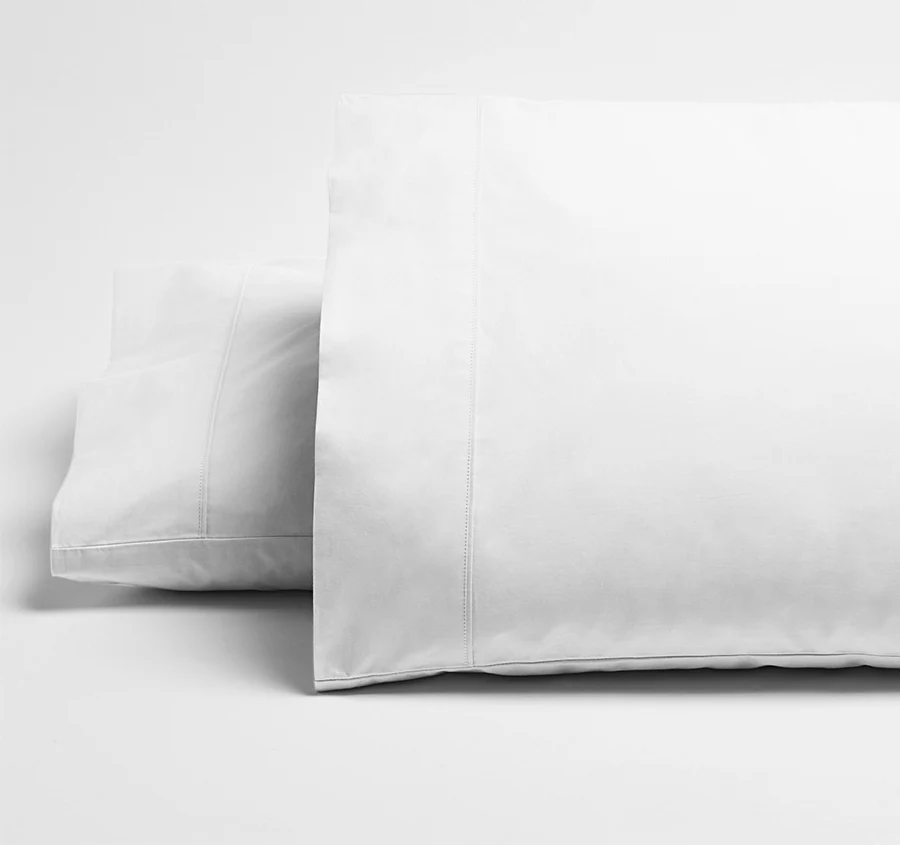 Drift Stonewashed Cotton Standard Pillowcase Pair Pure White - Image 3