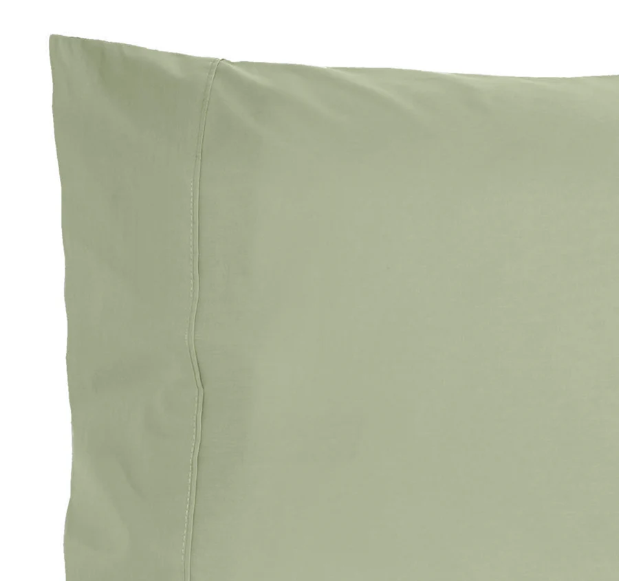 Drift Stonewashed Cotton Standard Pillowcase Pair Wild Sage - Image 2