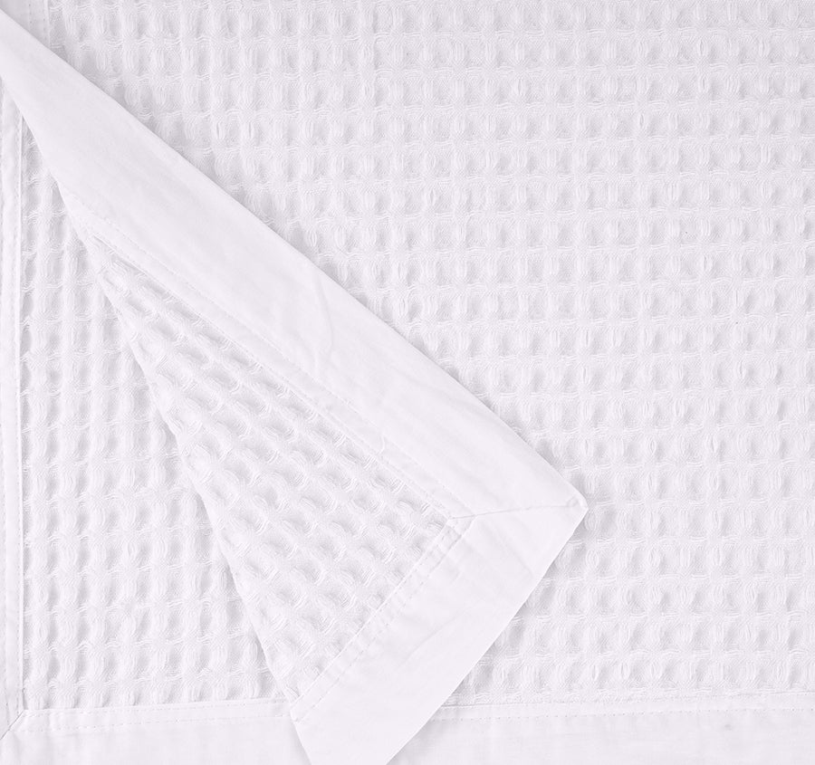 Haven Cotton Waffle Blanket Range Pure White - Image 2