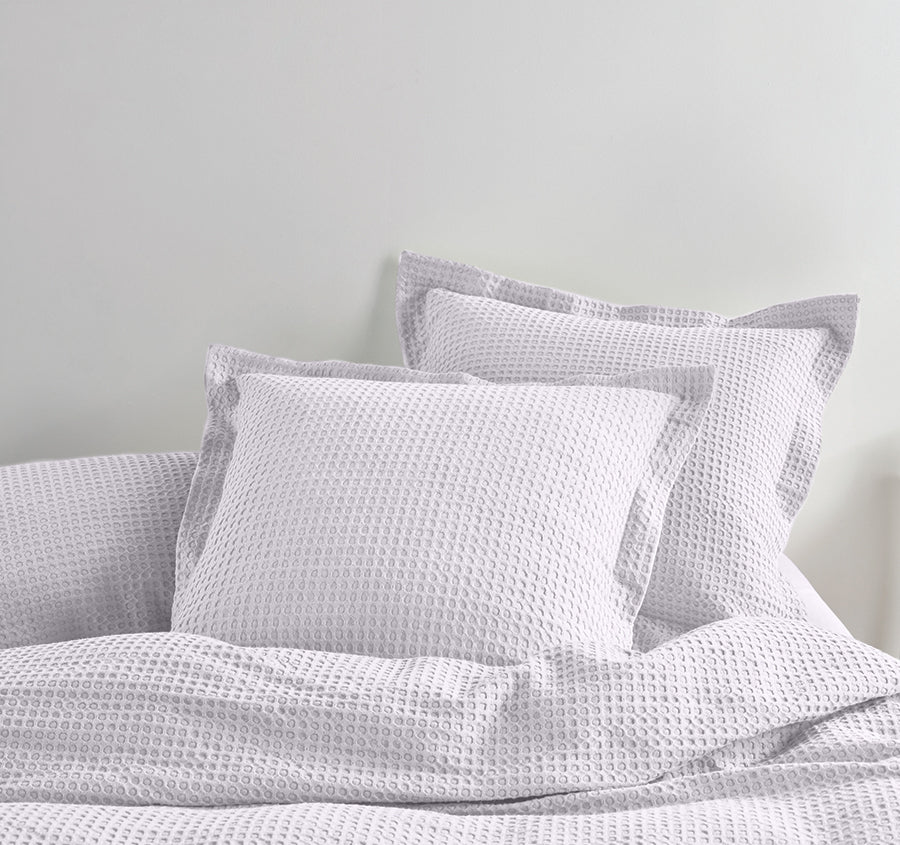 Haven Cotton Waffle European Pillowcase Pure White - Image 3