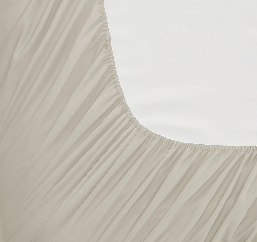 Oxford 300TC Crisp Cotton Percale Fitted Combo Set Range Sandstone - Image 3