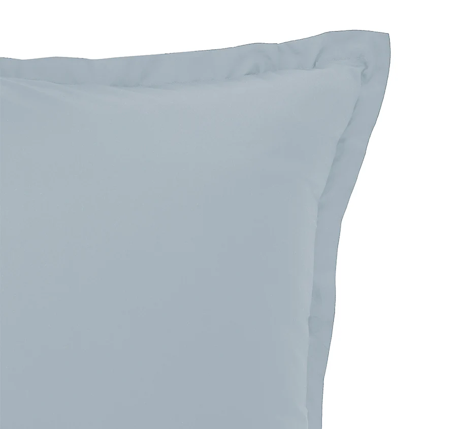 Oxford 300TC Crisp Cotton Percale Tailored King Pillowcase Breeze Blue - Image 2