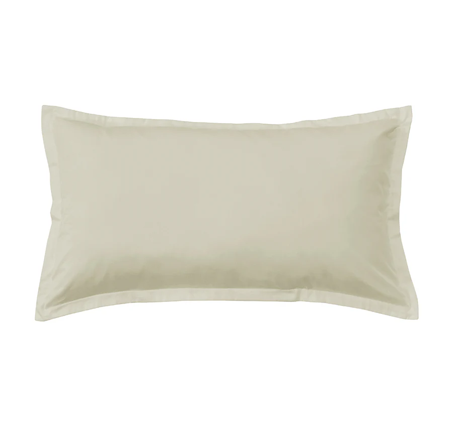 Oxford 300TC Crisp Cotton Percale Tailored King Pillowcase Sandstone
