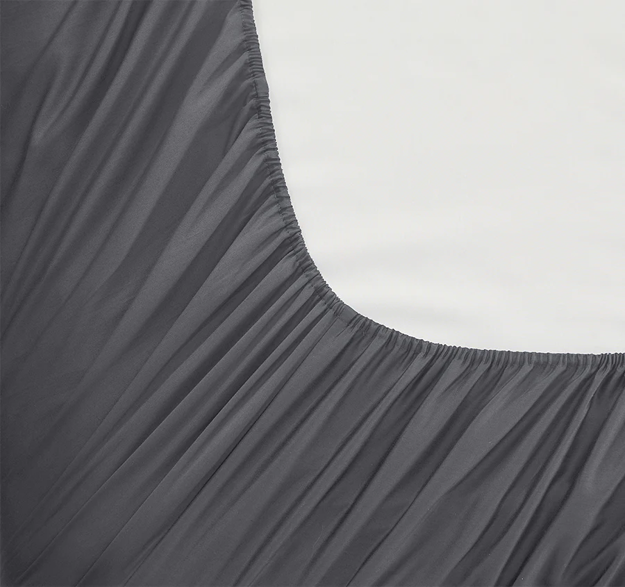 Signature 500TC Classic Egyptian Cotton Mega Fitted and Flat Sheet Range Charcoal Grey - Image 3