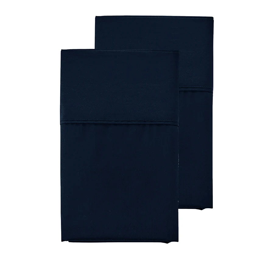 Signature 500TC Classic Egyptian Cotton Standard Pillowcase Pair Midnight Navy - Image 2