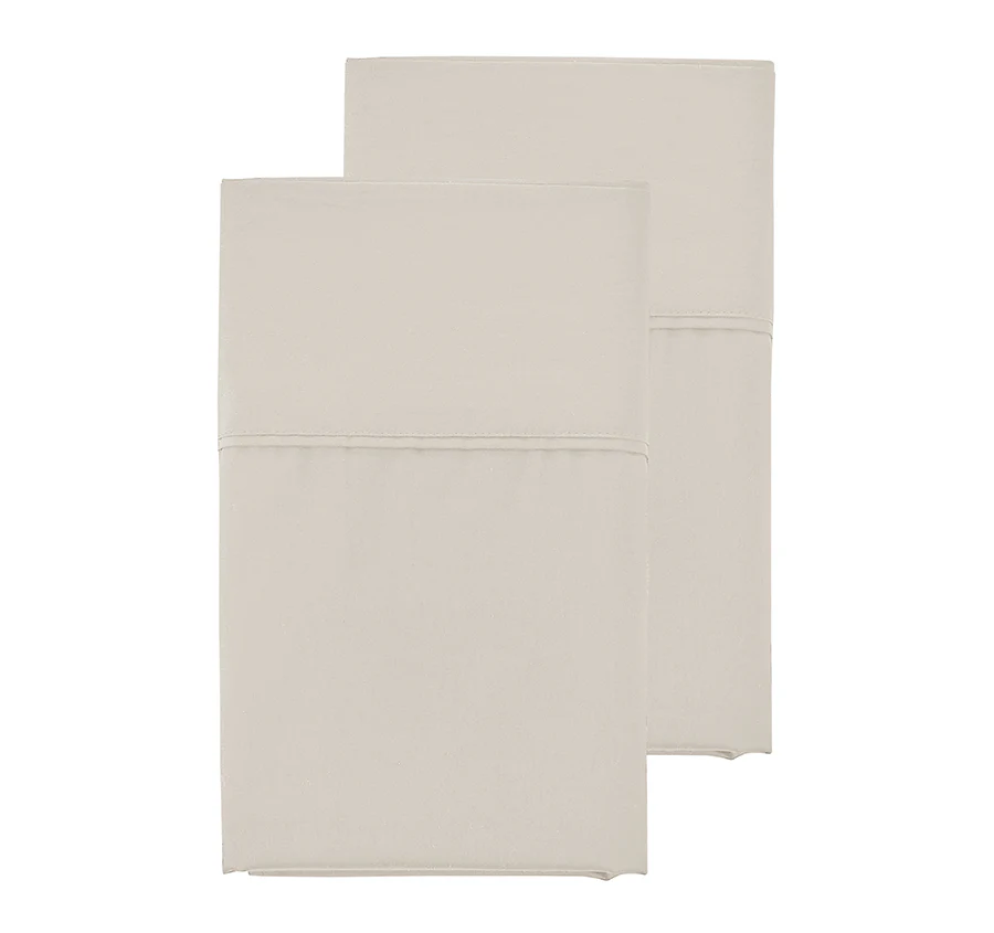 Signature 500TC Classic Egyptian Cotton Standard Pillowcase Pair Warm Taupe - Image 2