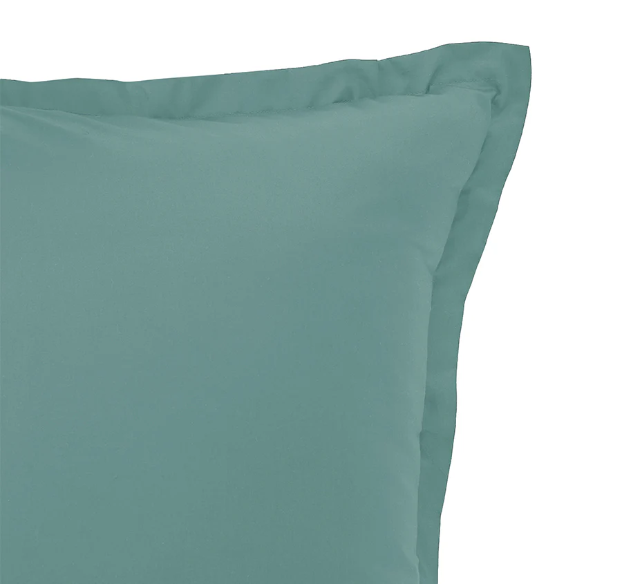 Signature 500TC Classic Egyptian Cotton Tailored European Pillowcase Jade Green - Image 2
