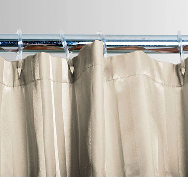 Satin Stripe 180x180cm Shower Curtain Natural