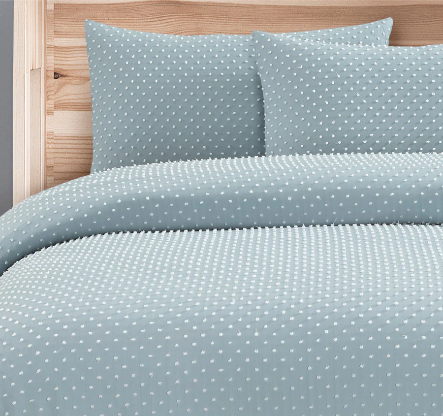 Cloud Puff Quilt Cover Set Range Blue - Image 4