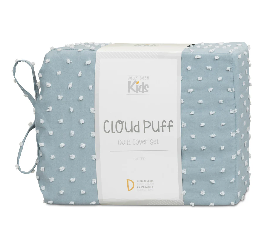 Cloud Puff Quilt Cover Set Range Blue - Image 5