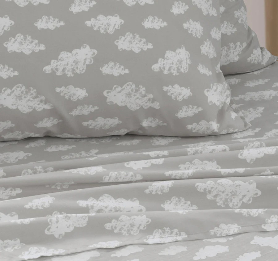 Clouds Sheet Set Range Grey - Image 3