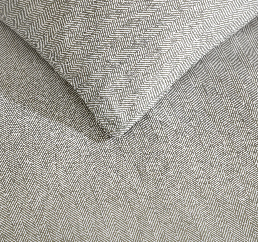 Herringbone Quilt Cover Set Range Moss - Image 5