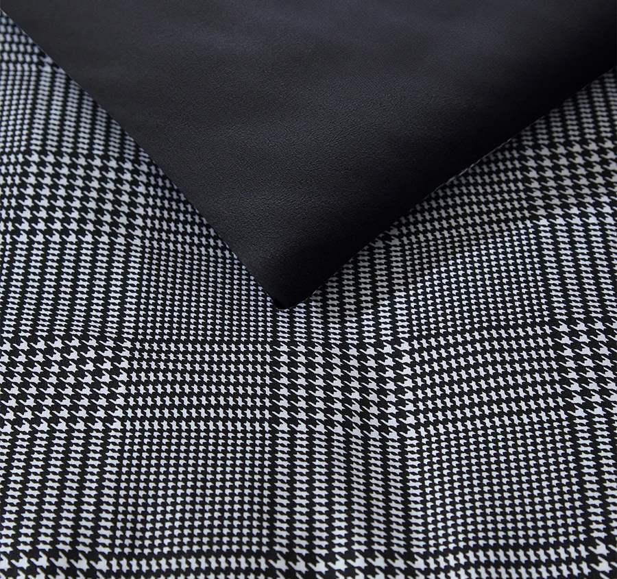 Houndstooth Quilt Cover Set Range Black and White - Image 5